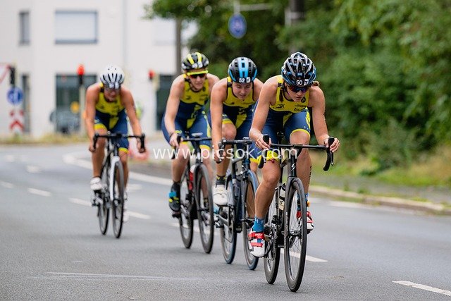 Women's Road Cycling Team Race: Moment of Outdoor Speed Competition