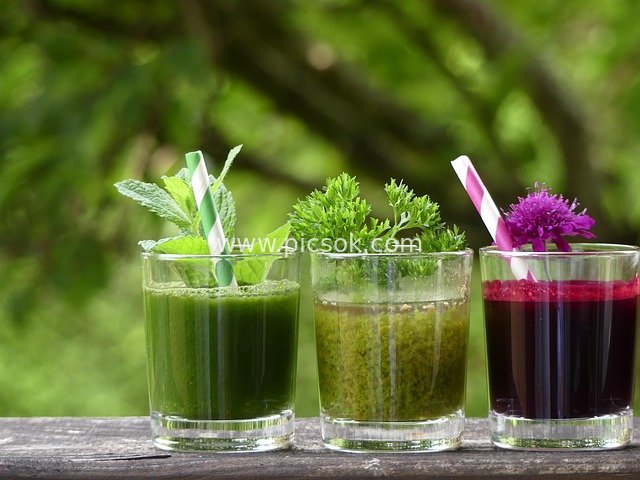 juices, fresh, vegetables, vegetable juice, healthy, colon, immune system, drink, glasses, drinking straw, bio