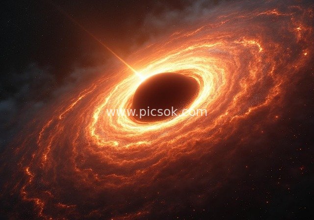 Stunning Black Hole Accretion Disk: High-Definition Image of a Cosmic Gravitational Wonder