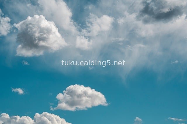 Various-shaped Clouds in the Blue Sky: A Fresh Natural Weather Scene