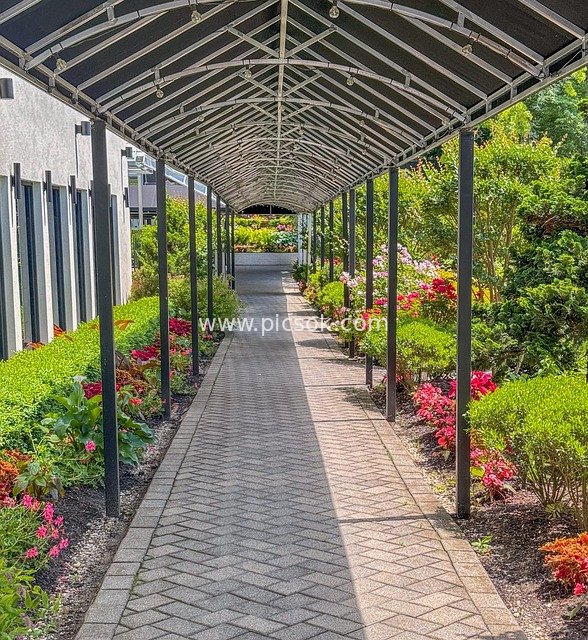 纽约长岛天鹅俱乐部花园步道景观