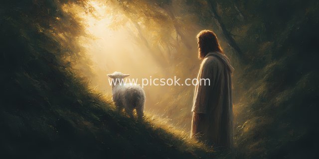 Jesus in Solitude: Prayer, Faith, and Peace in a Forest at Dawn