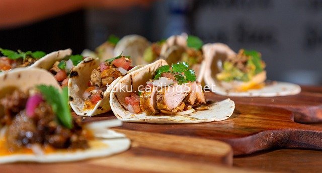 Appetizing Mexican Tacos - Restaurant Food Close-up