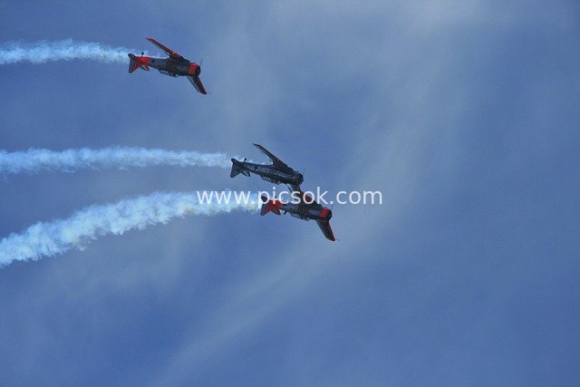 american t-6, aerobatics, airplanes, planes, smoke, harvards, formation flying, team, inverted, aviation