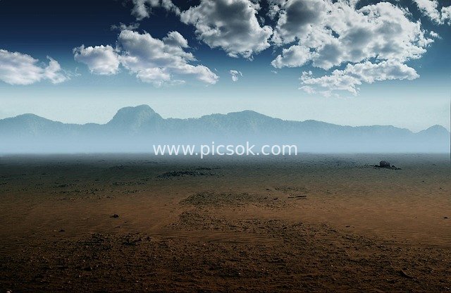 Mysterious Desert Dusk Scene & Abandoned Wilderness Sky Material