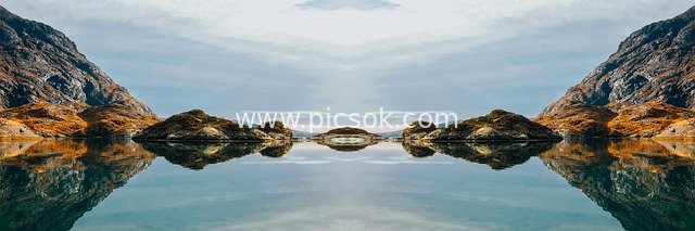 Lake & Mountain Reflections: Natural Wilderness Banner Material