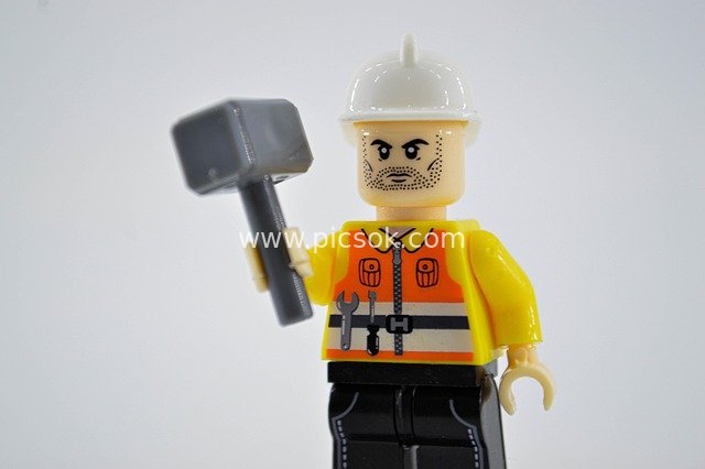 LEGO Construction Worker Minifigure - Kids' Engineering Building Block Toy