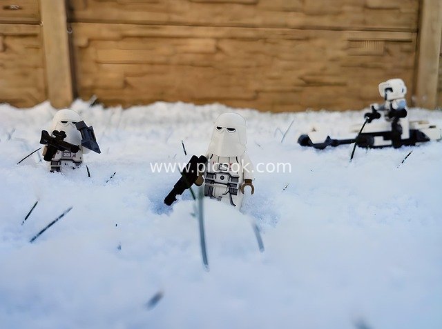 乐高星战雪地兵冬日创意场景摄影