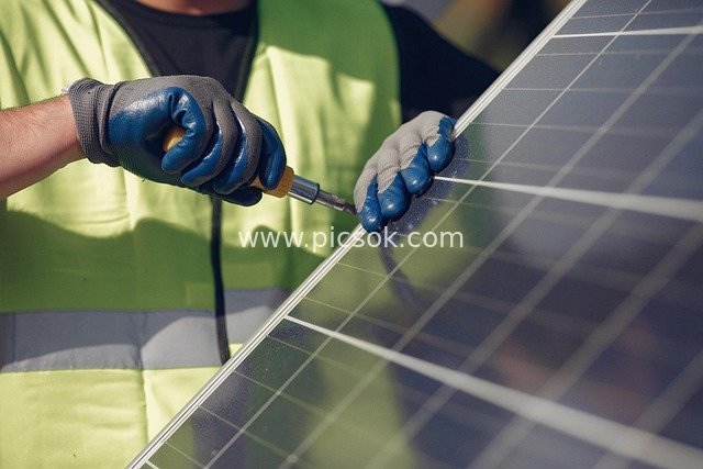 Workers Installing Solar Panels – Green Energy Construction Scene