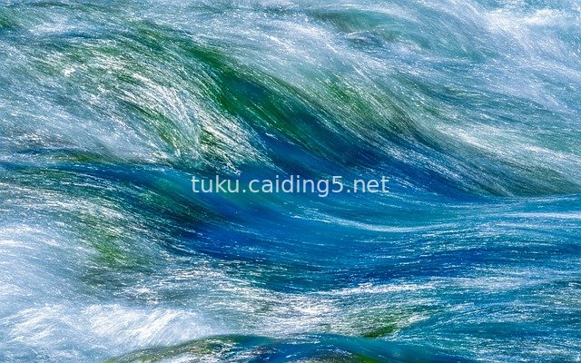 Long-Exposure Water Abstract Texture: Natural Blue-Green-White Dynamic Background