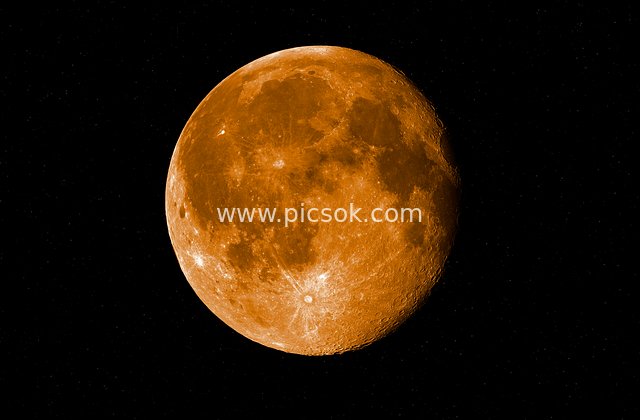 高清金黄满月壁纸 中秋月夜夜空背景图