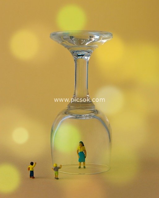 Miniature Family and Wine Glass: A Metaphor for the Family Tragedy of Alcohol Addiction