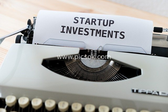 Vintage Typewriter Illustrating the Business Concept of Startup Investments