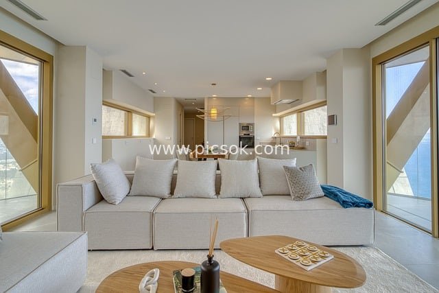 Modern Open Bright Living Room & Luxurious Mediterranean-Style Apartment