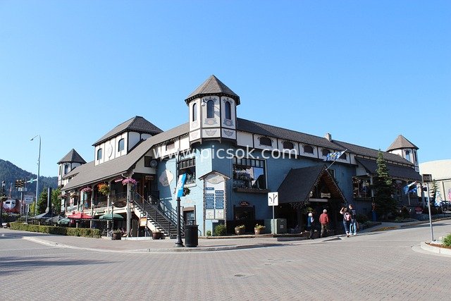 German-style Architectural Landscape of Leavenworth, Washington State