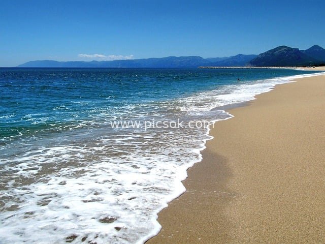 Summer Blue Sea & Golden Beach: Refreshing Resort Coastal Beauty
