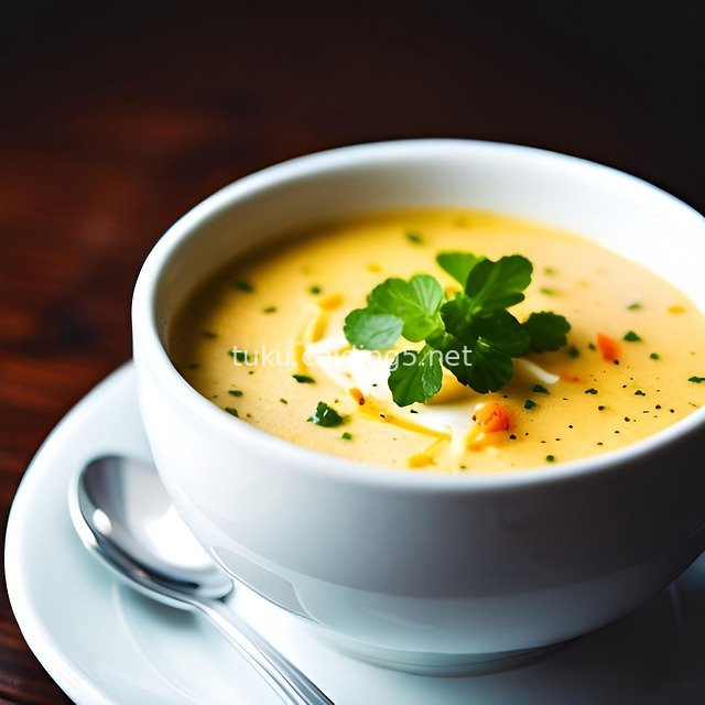 Herb-Garnished Creamy Vegetable Soup: A Healthy & Delicious Meal Highlight