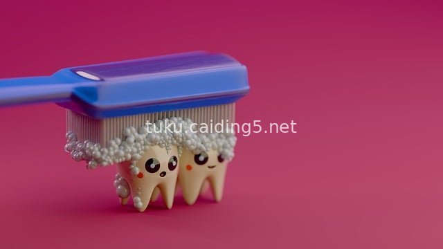 Cute Cartoon Teeth & Toothbrush - Oral Health and Hygiene Material