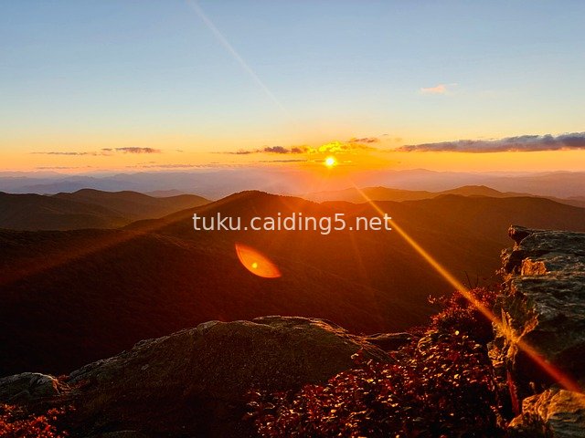 Sunset Beauty Over the Mountains of Asheville, North Carolina