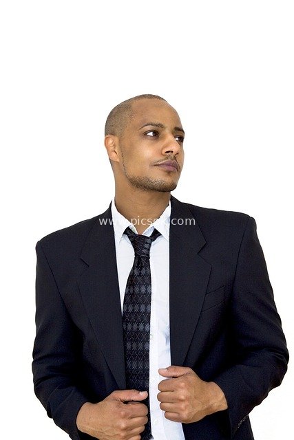 African American Businessman in Suit and Tie: Successful Professional Image