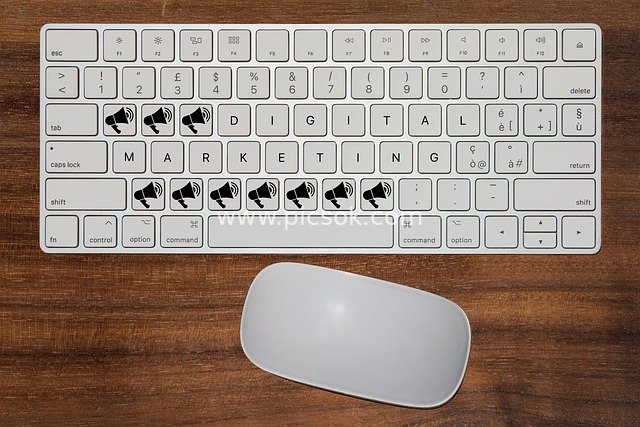 Digital Marketing Keyboard & Mouse - Business Office Desktop Material
