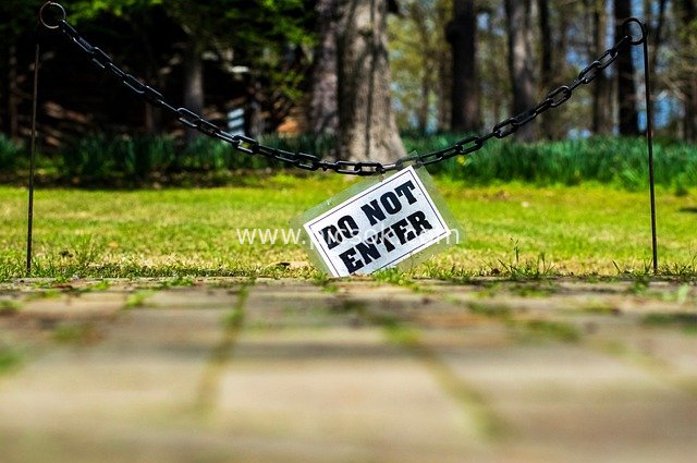 ‘Do Not Enter’ Sign Posted at Park Trail Entrance