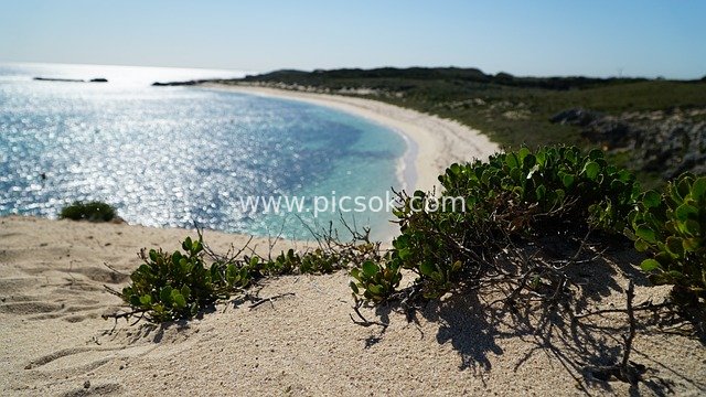 Summer Beach Scenery on Rottnest Island, Australia