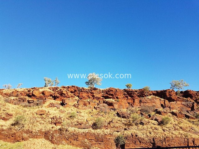 Red Cliffs Natural Landscape in the Pilbara Outback, Western Australia