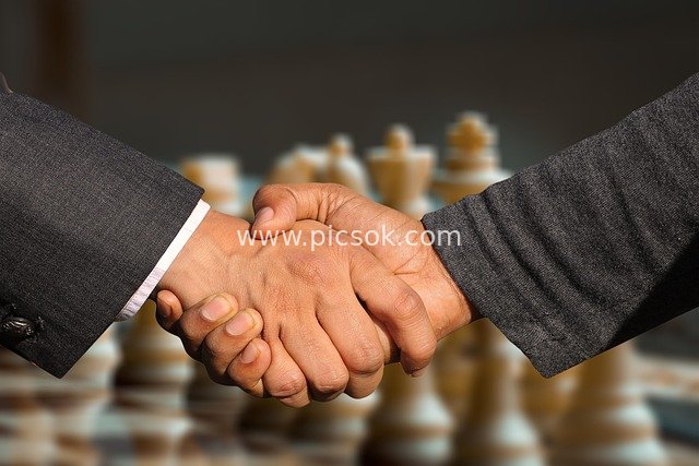Business Handshake Collaboration in a Chess-Backed Business Negotiation Scene