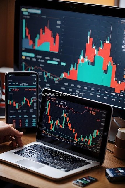 Foreign Exchange Trading & Financial Data Analysis Scene with Multi-Device Synchronization