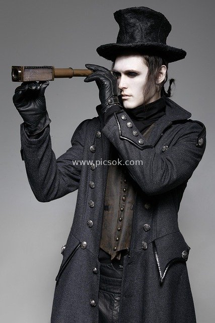 Gothic Dark Steampunk Style Men's Fashion Portrait