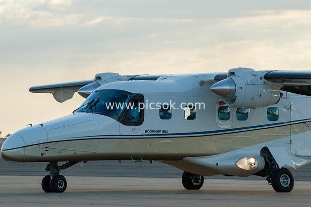 Dornier 228 Turboprop Aircraft: Actual Airport Photo