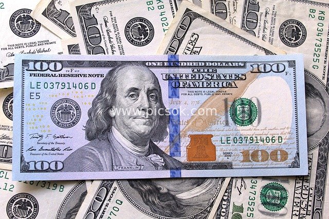 Close-up of a 100-Dollar Bill | US Currency Financial Wealth Material