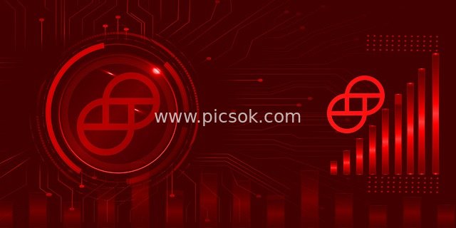 Blockchain & Cryptocurrency Tech-Feel Red Background Material