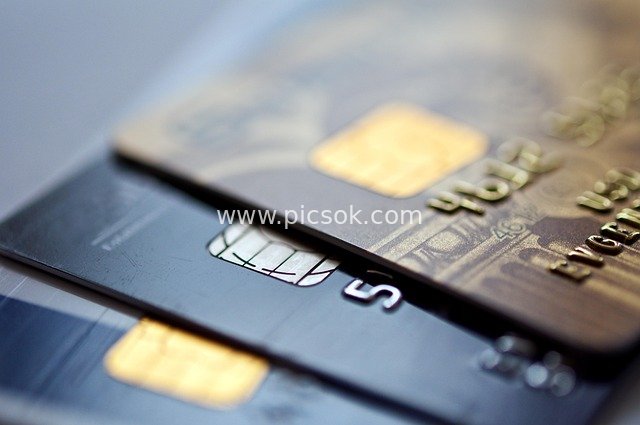 Close-up of Credit Card Chips - Material for Financial Payment and Credit Repair