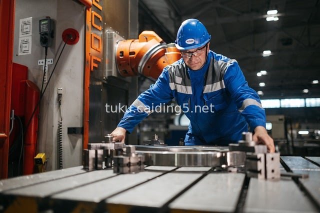 工厂工人操作机械 工业生产车间实拍