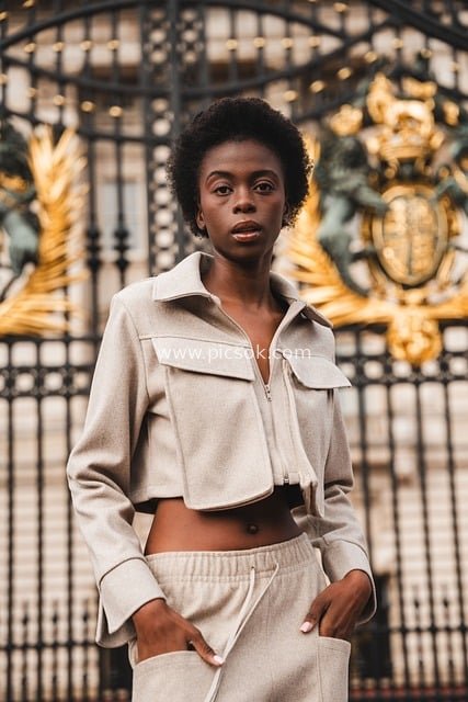 Urban Fashion Street Shoot | Confident Female Model in Light Gray Suit Outdoor Portrait