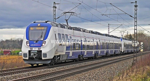 National Express Talent2 Regional Train Traveling on North Rhine-Westphalia's Main Line