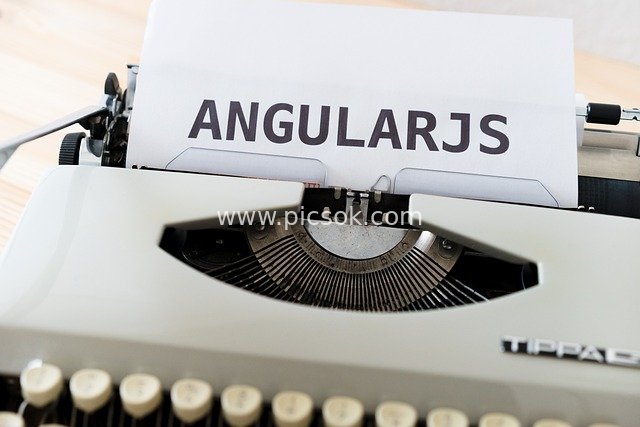 Vintage Typewriter Printing AngularJS Frontend Framework Material