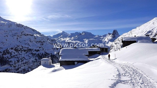 Winter Hiking in Snow-Capped Mountains: A Secret Ice & Snow Realm of Wooden Chalets and Tiny Church