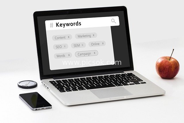 SEO Keyword Tool & Digital Marketing Scene Image